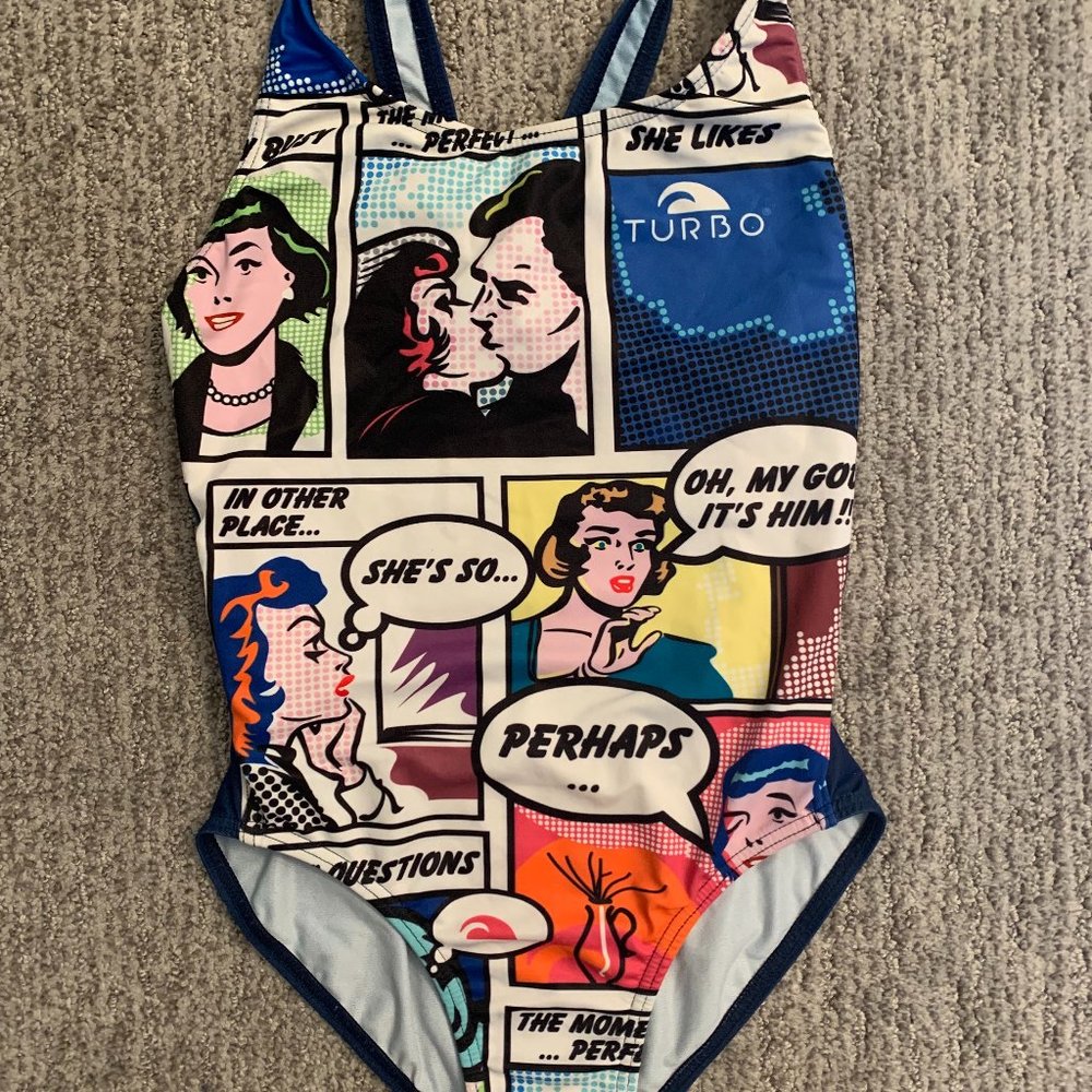 TURBO Comic One Piece Swimsuit (Thick Straps)